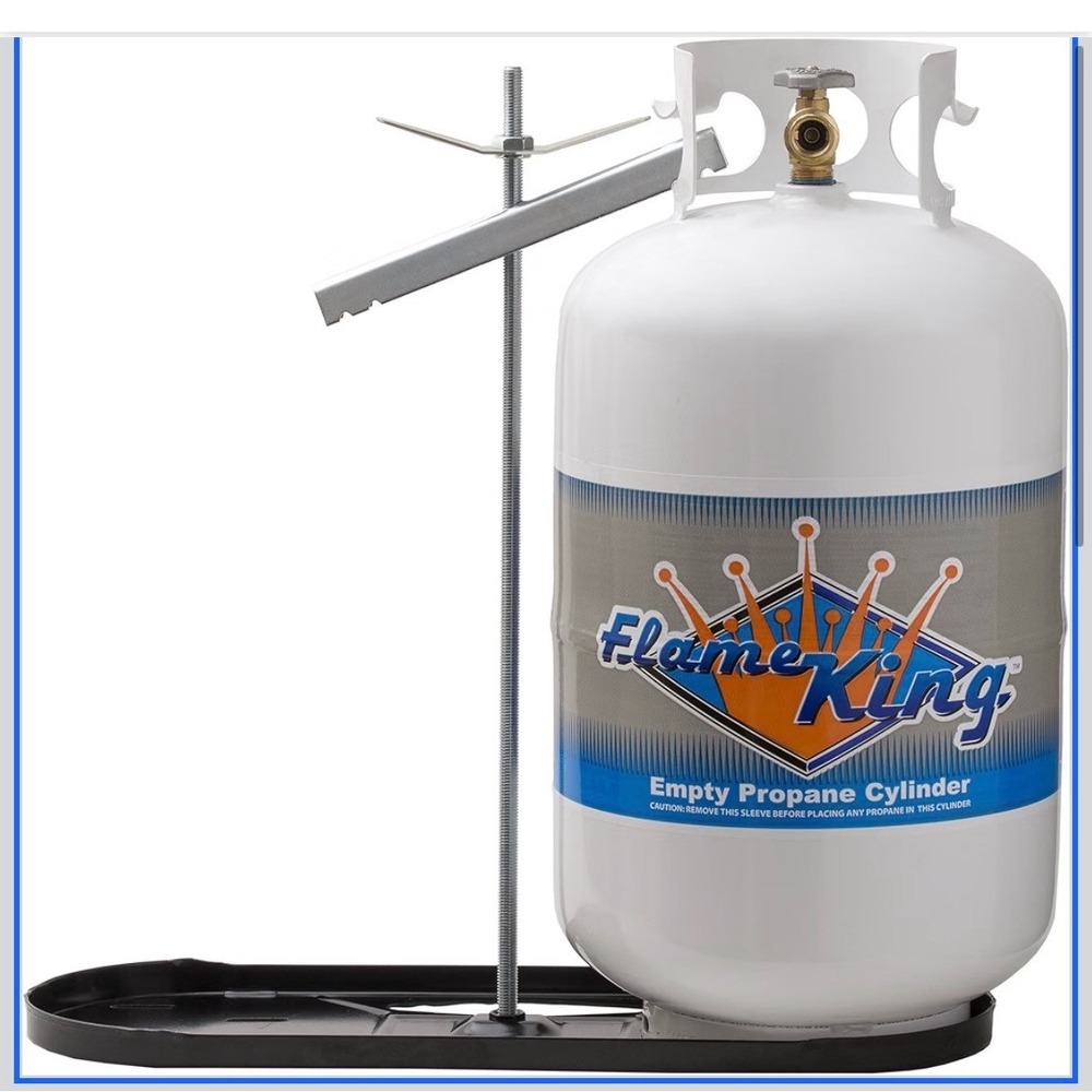 Flame King Propane Tank Dual Cylinder Rack RV Trailer NEW